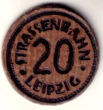 Token for Leipziger Verkehrsbetriebe (LVB), the front (1920)