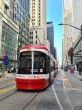 Toronto extra line 508 Lake Shore with low-floor articulated tram 4431 on Dundas St E (2022)