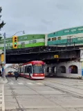Toronto tram line 506 Carlton with low-floor articulated tram 4401 on Gerrard St E (2023)