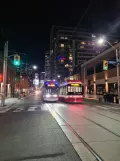 Toronto tram line 506 Carlton with low-floor articulated tram 4553 on Dundas St W (2022)