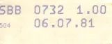 Transfer ticket for Basler Verkehrs-Betriebe (BVB), the front (1981)