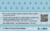 Travel card for Metro Istanbul, the back (2017)