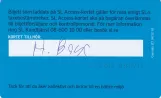Travel card for Storstockholms Lokaltrafik (SL), the back (2012)