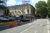 Turin tram line 9 with articulated tram 5007 near Porta Nuova (2016)