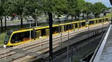 Utrecht articulated tram 6074 on the side track at P+R Utrecht Science Park (2022)