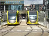 Utrecht tram line 20 with articulated tram 6068 at CS Jaarbeursplein (2022)