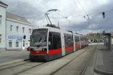 Vienna tram line 26 with low-floor articulated tram 643 at Kagraner Platz (2010)