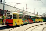 Vienna tram line 5 at Praterstern (Wien Bahnhof Nord) (2001)