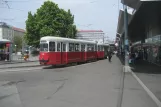 Vienna tram line 5 with sidecar 1325 at Praterstern (Wien Bahnhof Nord) (2008)