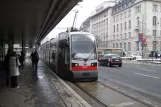 Vienna tram line 71 with low-floor articulated tram 647 at Schottentor (2013)
