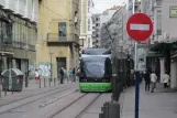 Vitoria-Gasteiz tram line T2 with low-floor articulated tram 505 at Angulema (2012)