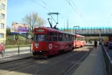 Warsaw tram line 23 with railcar 692 at PKP Koło (2011)