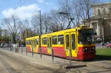 Warsaw tram line 7 with articulated tram 3001 at Kawęczyńska-Bazylika (2011)