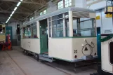 Woltersdorf museum tram 22 inside the depot Woltersdorfer Straßenbahn (2013)