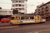 Wuppertal articulated tram 4001 in the intersection Berliner Straße/Schwarzbach (1981)