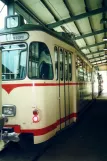Wuppertal articulated tram 66 inside the depot Betriebshof Kohlfurther Brücke (2002)