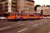 Wuppertal tram line 608 with articulated tram 3825 in the intersection Berliner Straße/Schwarzbach (1981)