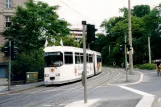 Würzburg tram line 5 with articulated tram 210 at Berliner Platz (2003)