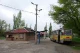 Yenakiieve tram line 1 with railcar 055 at Krasnyj Horodok (2011)