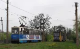 Yenakiieve tram line 3 with railcar 022 on Barnaulskaya Ulitsa (2011)