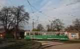 Yenakiieve tram line 4 with railcar 043 in the intersection Tiunova Ulitsa/Lermontova Ulitsa (2011)