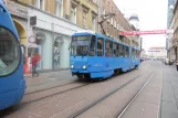 Zagreb extra line 1 with articulated tram 330 on Praška ulica (2013)