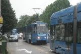 Zagreb extra line 3 with articulated tram 343 on Maksimirska cesta (2008)