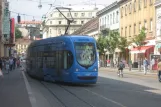 Zagreb tram line 11 with low-floor articulated tram 2274 on Draškovićeva ulica (2008)