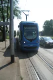 Zagreb tram line 12 with low-floor articulated tram 2204 on Maksimirska cesta (2008)