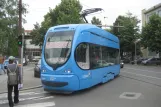 Zagreb tram line 12 with low-floor articulated tram 2266 on Tratinska ulica (2008)