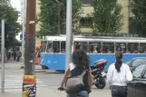 Zagreb tram line 12 with railcar 215 on Park Maksimir (2008)