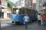 Zagreb tram line 12 with sidecar 701 near Draškovićeva (2008)