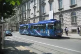 Zagreb tram line 13 with articulated tram 941 on Zrinjevac (2008)