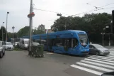 Zagreb tram line 17 with low-floor articulated tram 2225 on Park Maksimir (2008)