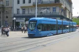 Zagreb tram line 17 with low-floor articulated tram 2245 on Ulica Nikole Jurišića (2008)