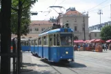 Zagreb tram line 2 with railcar 101 on Trg kralja Tomislava (2008)