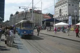 Zagreb tram line 6 with railcar 448 on Trg bana Josipa Jelačića (2008)