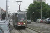 Zagreb tram line 9 with articulated tram 344 on Ozaljska ulica (2008)