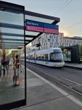 Zürich regional line 12 with low-floor articulated tram 3080 at Glattpark (2023)