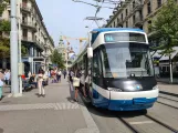 Zürich tram line 11 with low-floor articulated tram 3084 at Rennweg (2020)