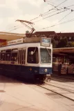 Zürich tram line 14 with articulated tram 2021 on Bahnhofplatz HB (1981)