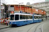 Zürich tram line 15 with articulated tram 2063 at Bellevue (2005)