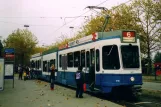 Zürich tram line 6 with articulated tram 2110 at Zoo (2005)