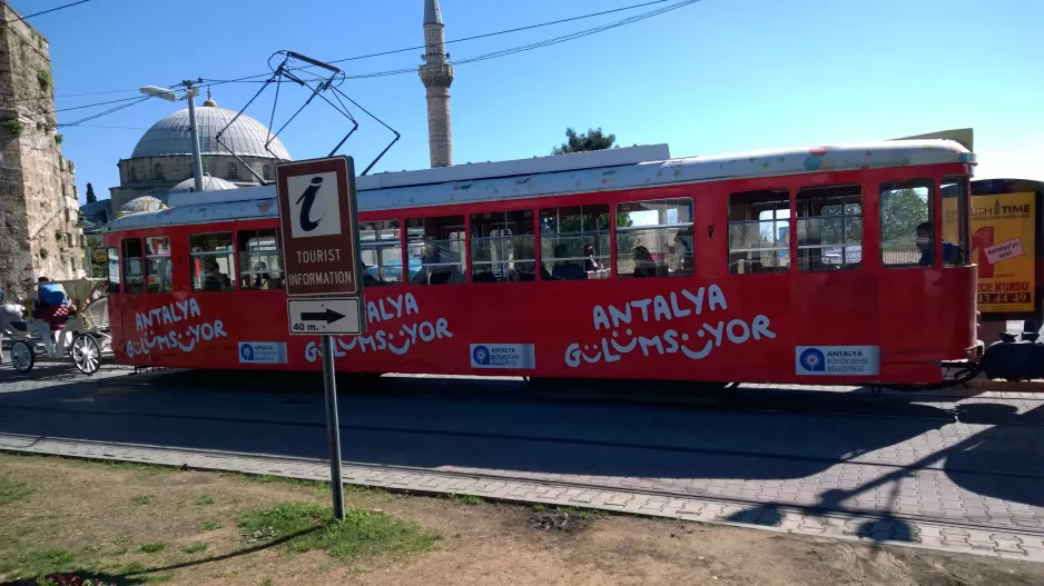 Antalya Nostalji Tramvayi T2  on Cumhuriyet Cad (2014)