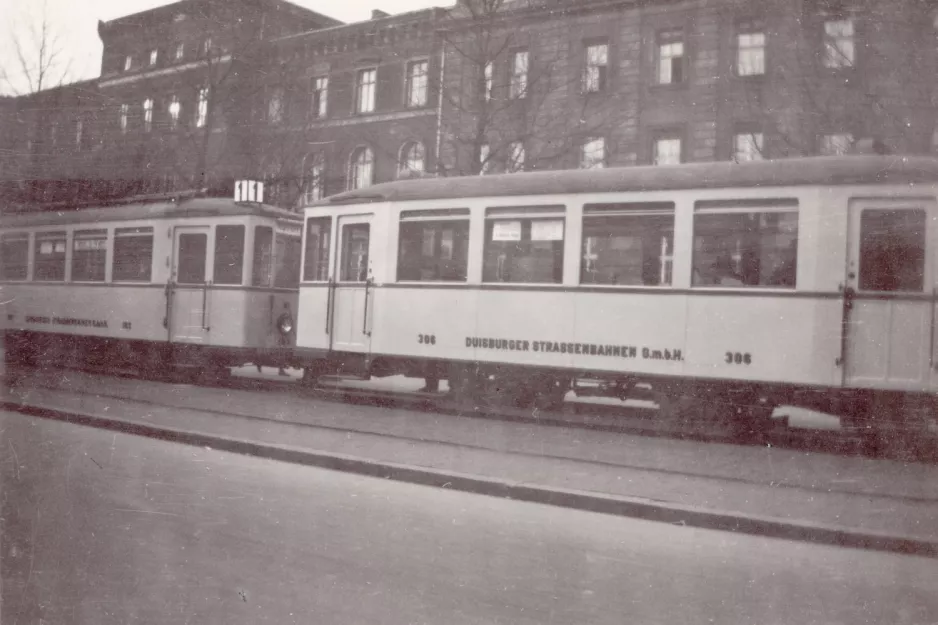 Archive photo: Duisburg regional line 901 with sidecar 306 near Altstadt (1928)