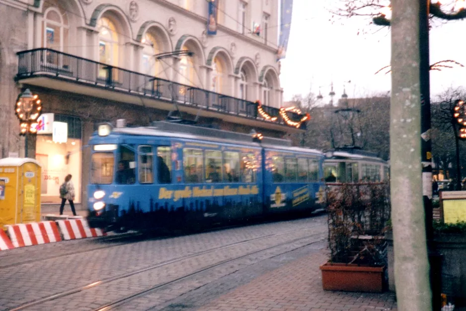 Augsburg tram line 1  near Königsplatz (1998)