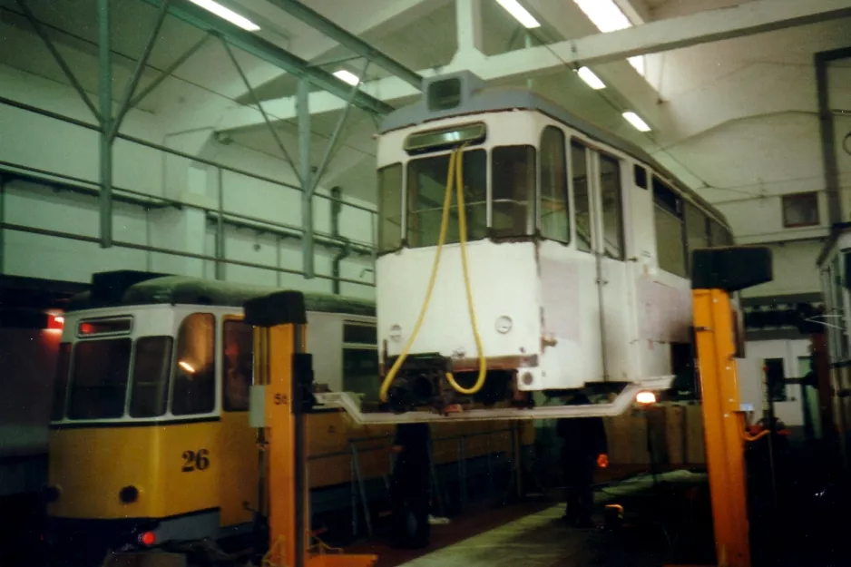 Bad Schandau sidecar 26 inside Depot Kirnitzschtalbahn (1996)