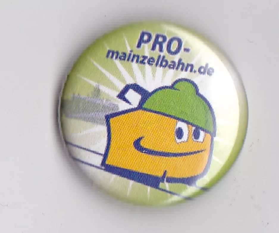 Badge: PRO-mainzeldahn.de. Small size. (2010)