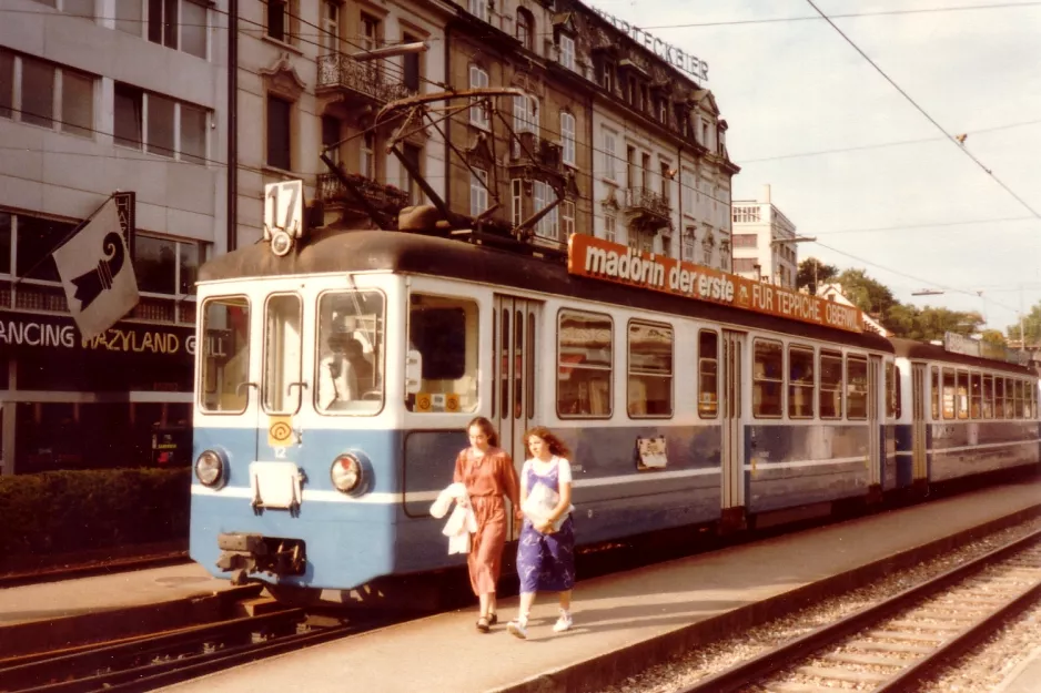 Basel extra line 17 with railcar 12 at Basel (1980)