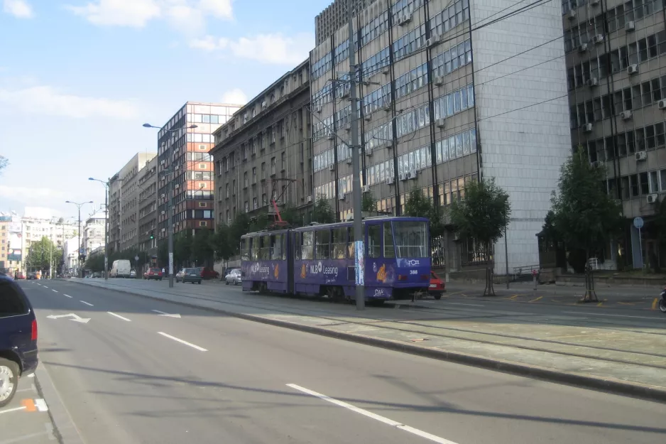 Belgrade articulated tram 388 on Nemanjina (2008)